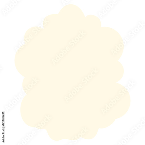 Soft beige abstract shape with large scalloped edges on black background. Perfect for floral-themed designs, dreamy mockups, cute journaling templates, or playful modern frames.