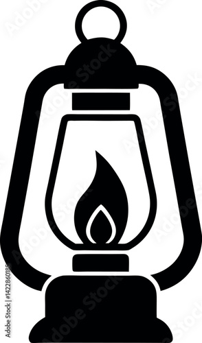 oil lamp vector illustration