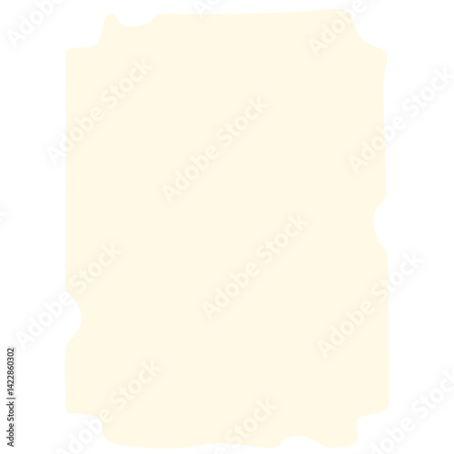 Freeform beige abstract blob shape with soft uneven edges on white background. Ideal for organic layouts, artistic mockups, creative frames, or minimalist design projects.