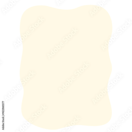 Freeform beige abstract blob shape with soft uneven edges on white background. Ideal for organic layouts, artistic mockups, creative frames, or minimalist design projects.