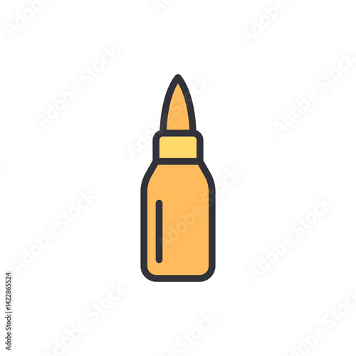 Bullet colored icons, minimalist vector illustration ,simple transparent graphic element .Isolated on white background