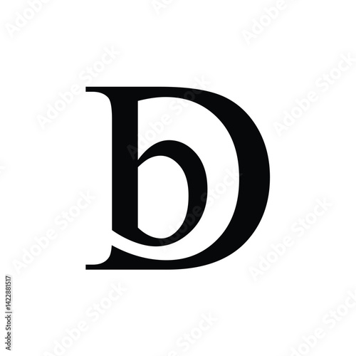 Logo design letter B and D.eps
