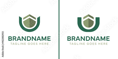 Letter U Kaaba Line Logo, for travel agencies that specialize in religious and cultural tours, such as Hajj or Umrah pilgrimages