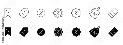 discount promotion icon. Discount price label icon. vector illustration