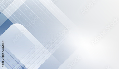 Modern Blue Geometric Shapes Background with Subtle Lines and Gradient Design for Professional Presentations and Stylish Digital Art Projects