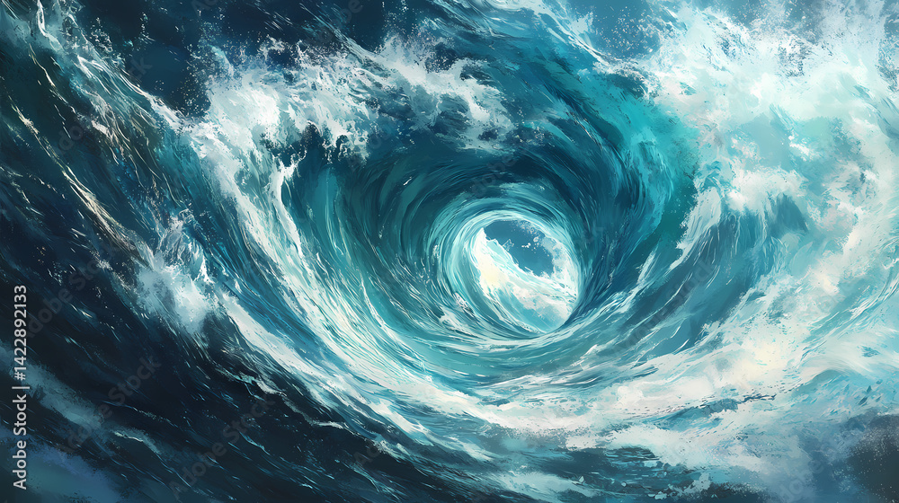 Maelstrom water swirl. Soulstream Current. Illustration Maelstrom water swirl. Soulstream Current. Illustration