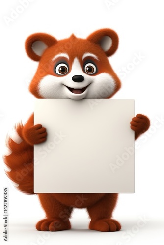 Happy red panda mammal animal cute.