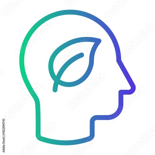head Line Gradient Icon