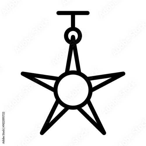 Pinata Vector Line Icon Design