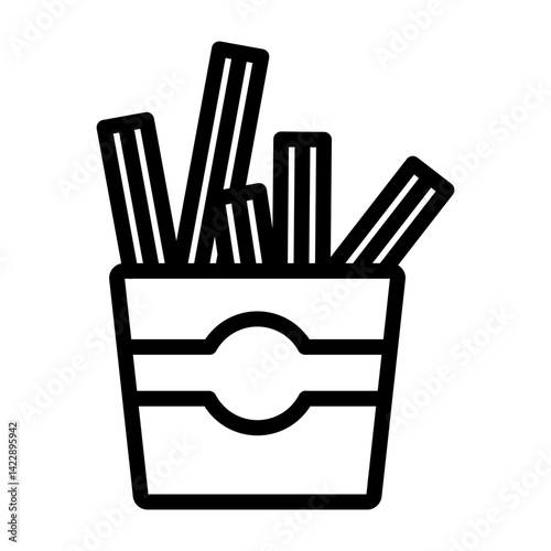 Churros Vector Line Icon Design