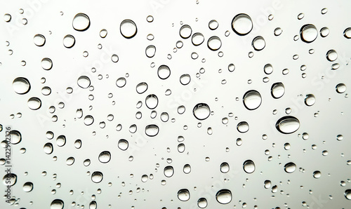 Water Droplets on Glass Surface Natural Background Texture