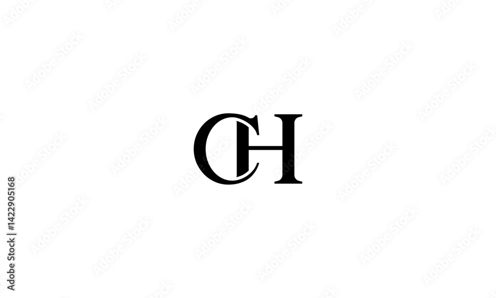 CH initial letter logo CH initial letter logo