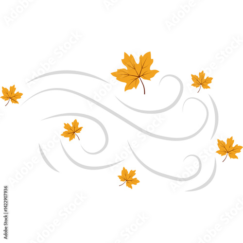 Wind Blowing Maple Leaf