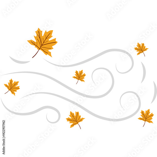 Wind Blowing Maple Leaf