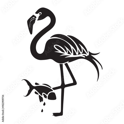 pink flamingo vector illustration