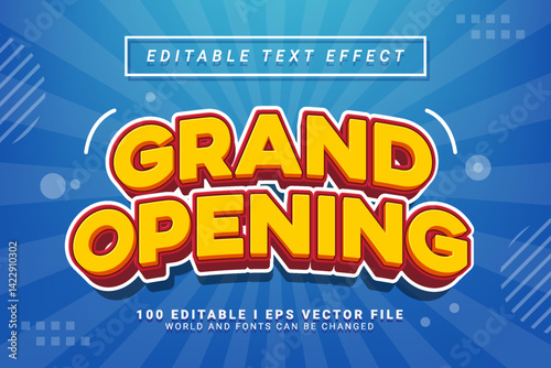Grand Opening Editable Text Effect
