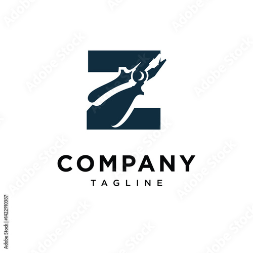 Letter Z Pliers Logo Icon Vector