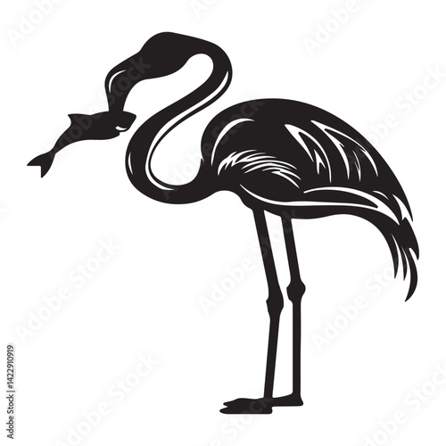 vector illustration of a flamingo