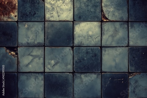 Aged, dark-gray tiles