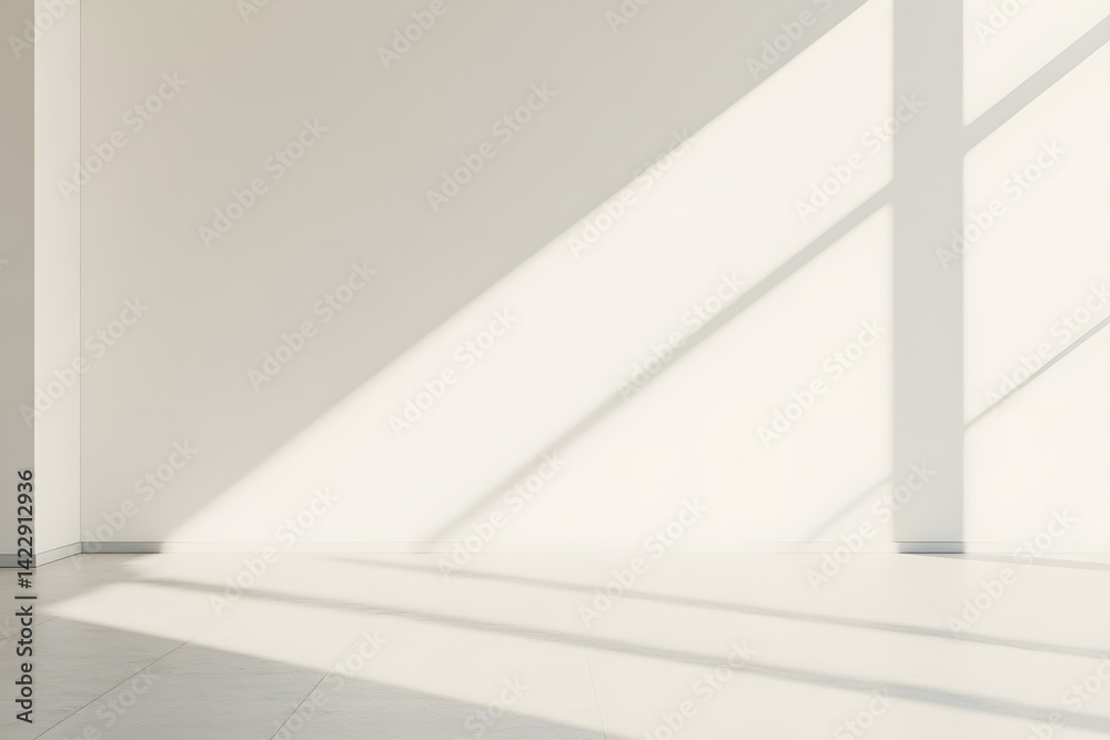 Modern office interior with empty white wall for design template. 3D Rendering Modern office interior with empty white wall for design template. 3D Rendering