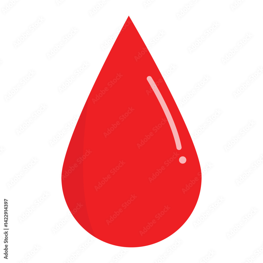 isolated blood droplets on a white background