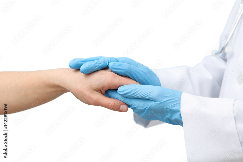 Health pros demonstrate empathy on International Nurse Day, isolated on white, PNG
