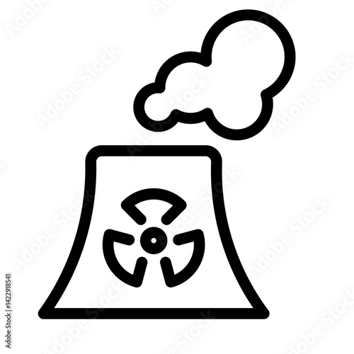 nuclear Line Icon