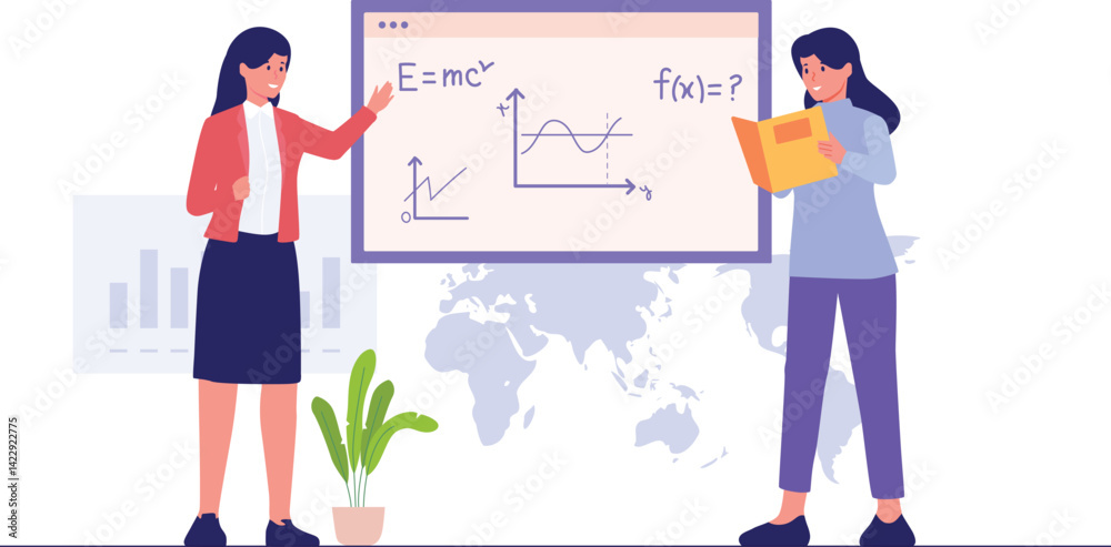 Student Solving Mathematical Equation on Board Student Solving Mathematical Equation on Board