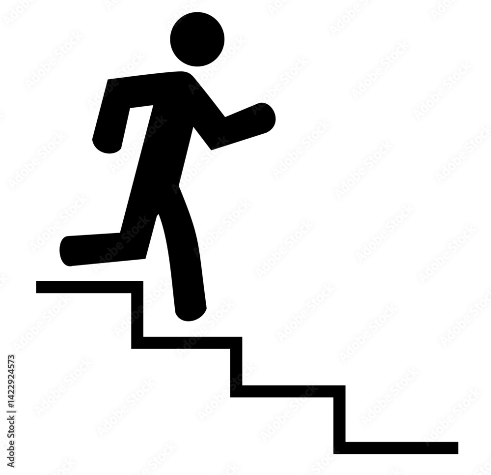 Stair up down sign icon vector Stair up down sign icon vector