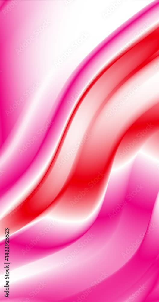 Vertical abstract illustration with pink and red stripes seamlessly looping on a blurred background