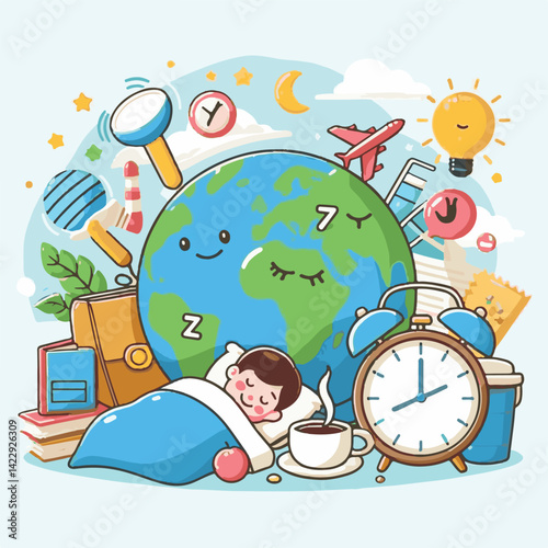 day, health, sleep, night, world, insomnia, illustration, international, poster, lifestyle, awareness, vector, dream, concept, bedtime, rest, march, global, care, relaxation, pillow, time, disorder, s