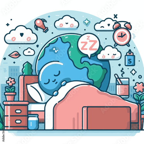 day, health, sleep, night, world, insomnia, illustration, international, poster, lifestyle, awareness, vector, dream, concept, bedtime, rest, march, global, care, relaxation, pillow, time, disorder, s
