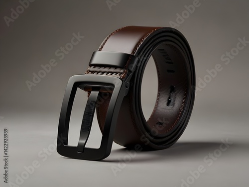 Leather Ratchet Belt with Automatic Buckle
