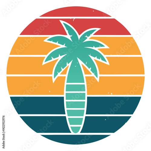 vector illustration of a tropical island