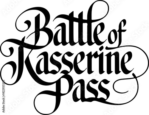 Kasserine Pass Battle Script Typography