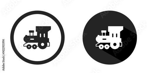 Train logo. Train icon vector design black color. Stock vector.