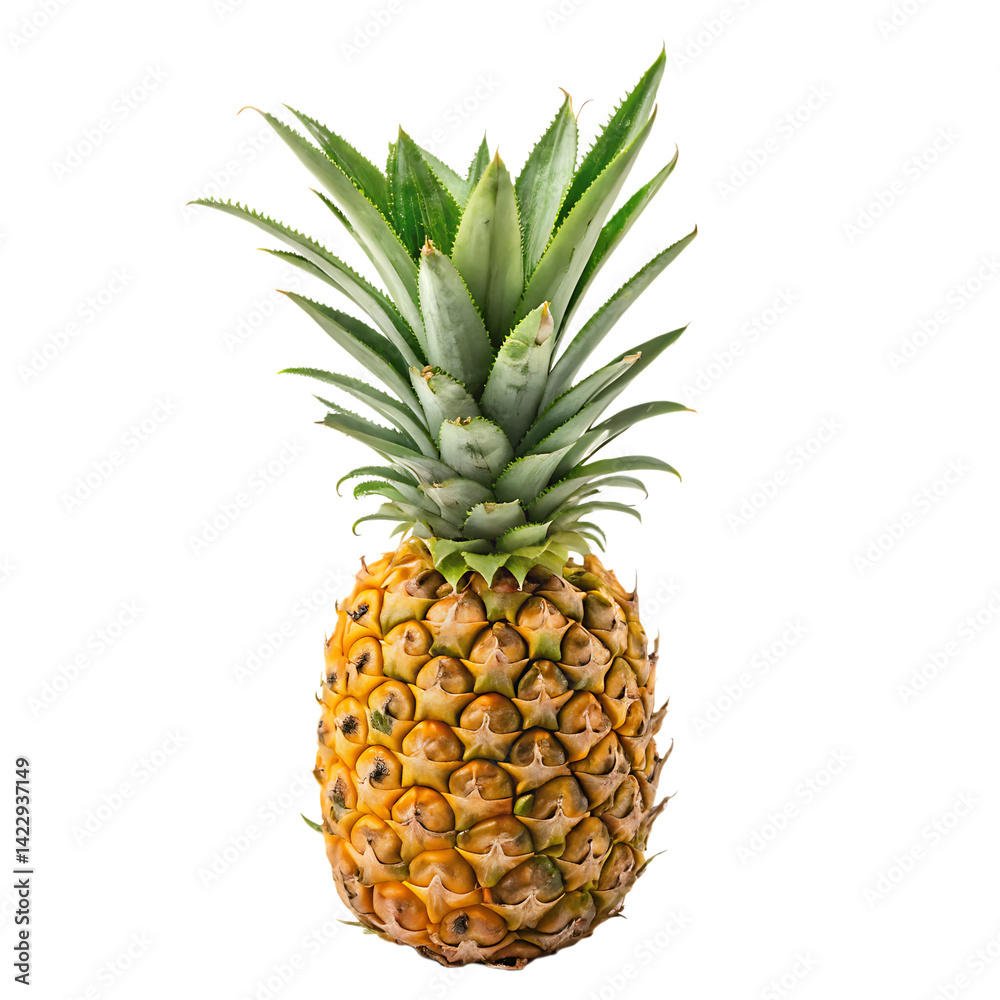 Fototapeta premium Pineapple fruit isolated on transparent background