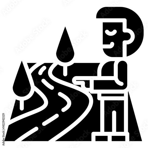 Distance glyph icon