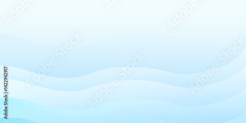 Modern white wavy glowing lines on a blue background. Futuristic digital high-technology abstract simple design art