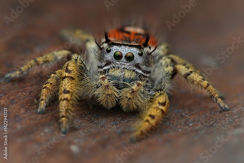 Wallpaper Mural Closeup of a female Phidippus mystaceus jumping spider, 21 April 2025 Indonesia Torontodigital.ca