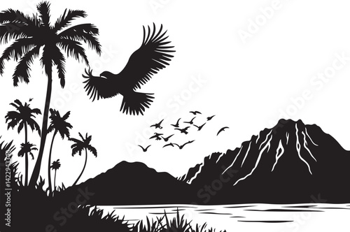 Eagle silhouette 