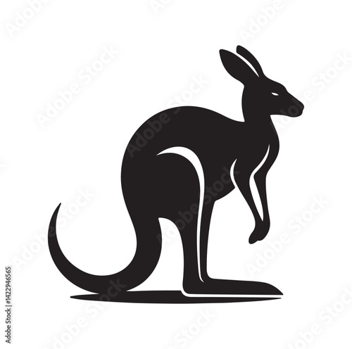 A Kangaroo silhouette vector illustration
