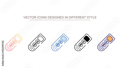 AC Remote icon design with white background stock illustration