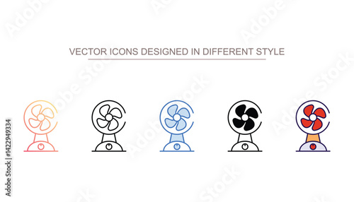 Fan icon design with white background stock illustration