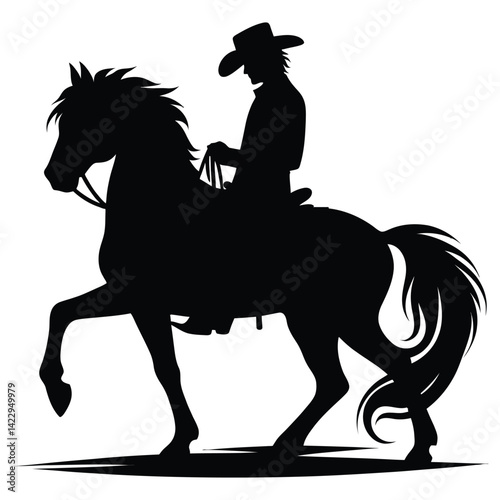 horse silhouette vector cowboy silhouette 