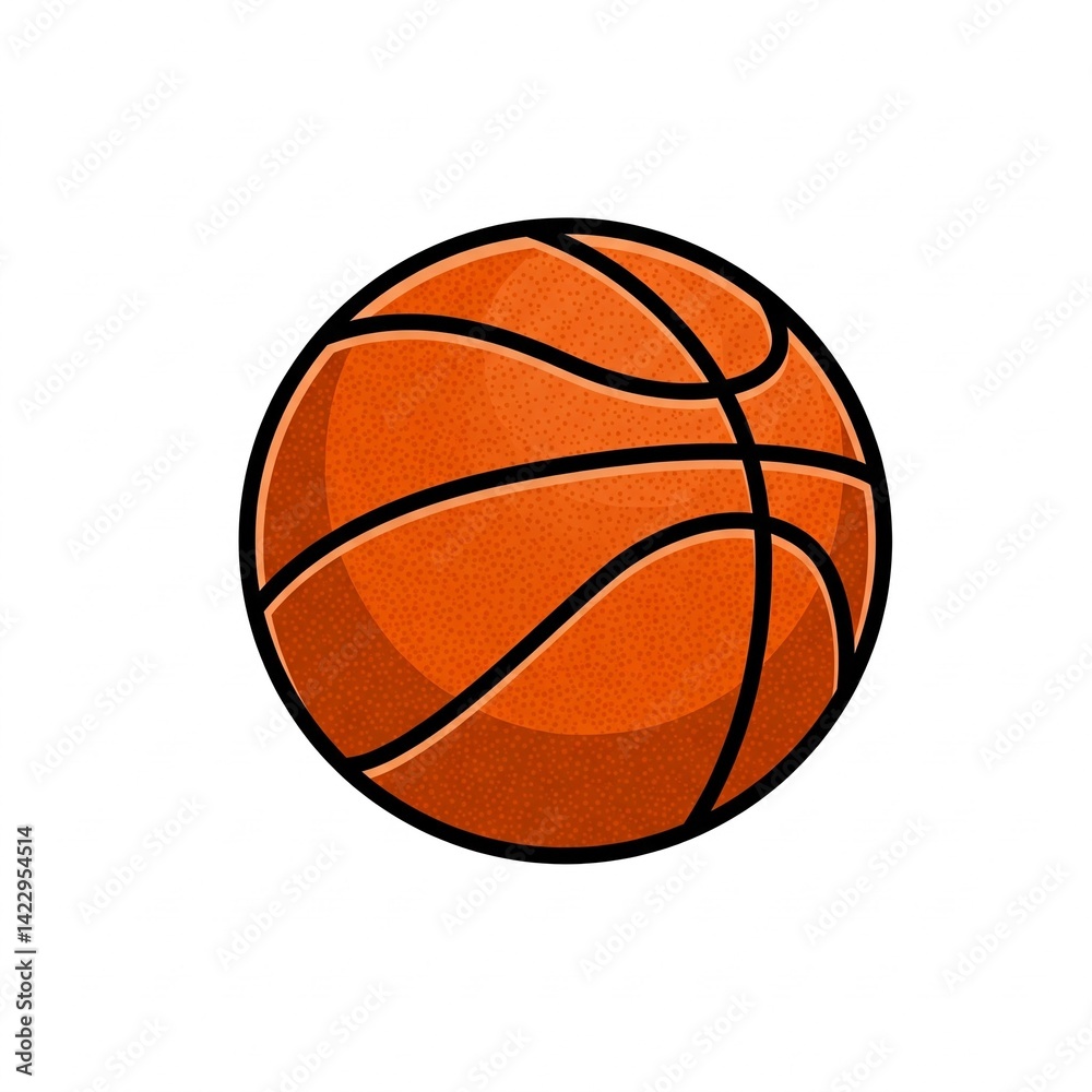 Simple basketball icon isolated on white background. Sports symbol sign.
Simple basketball icon isolated on white background. Sports symbol sign.