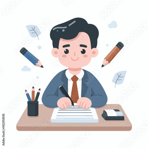 writer, business, paper, text, write, work, office, desk, pen, computer, job, hand, person, creative, online, laptop, journalist, author, internet, education, content, book, vector, technology, letter