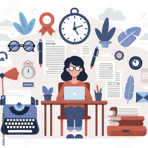 writer, business, paper, text, write, work, office, desk, pen, computer, job, hand, person, creative, online, laptop, journalist, author, internet, education, content, book, vector, technology, letter