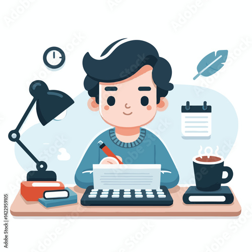 writer, business, paper, text, write, work, office, desk, pen, computer, job, hand, person, creative, online, laptop, journalist, author, internet, education, content, book, vector, technology, letter
