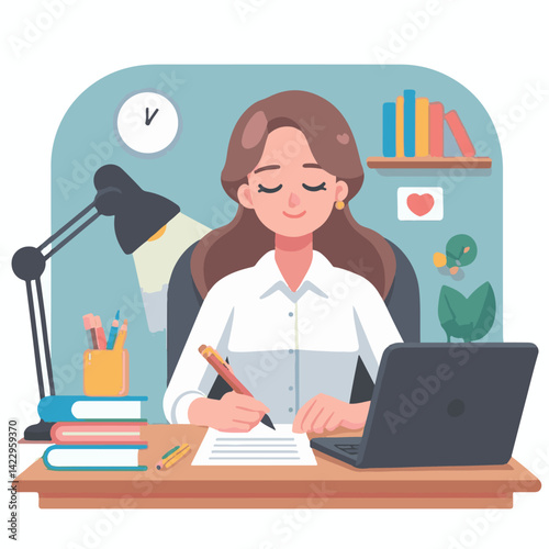 writer, business, paper, text, write, work, office, desk, pen, computer, job, hand, person, creative, online, laptop, journalist, author, internet, education, content, book, vector, technology, letter